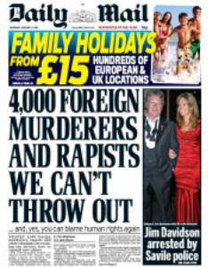 Mail foreaign rapists etc we can't throw out