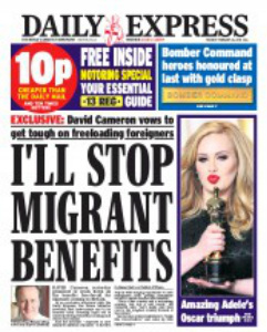 Express I'll stop migrants benefits 