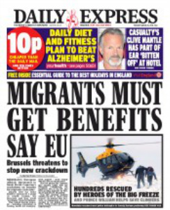 Express EU says migrants must get benefits