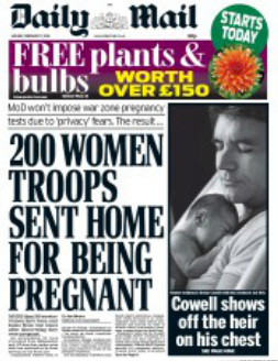 Mail pregnant women soldiers