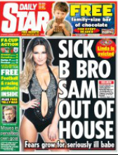 Daily Star TOWIE Sam in Celebrity Big Brother