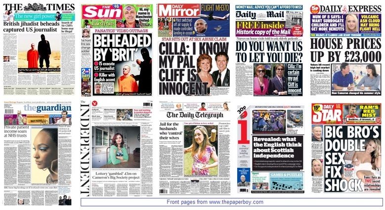 front pages 20-08-2014