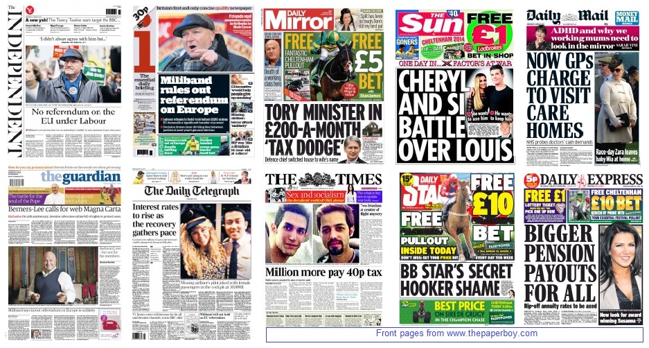 front pages 12-03-2014