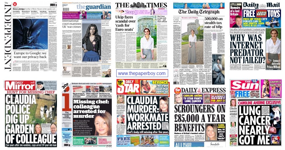 front pages 14-05-2014