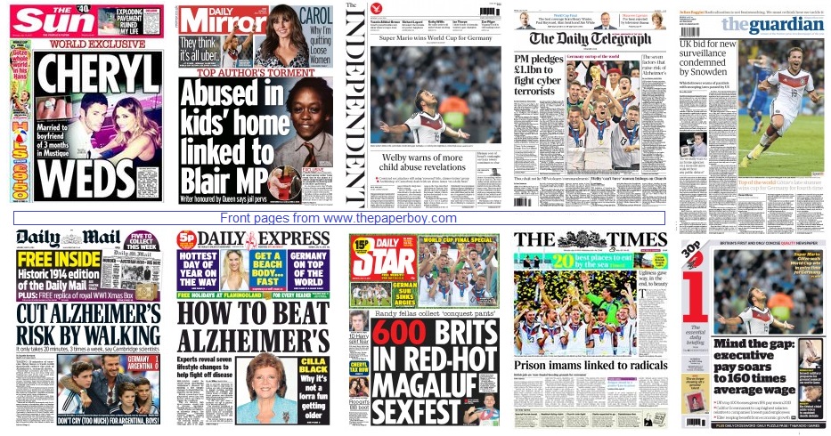 front pages 14-07-14