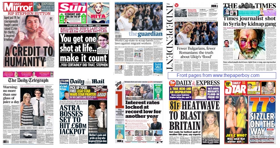 front pages 15-05-2014
