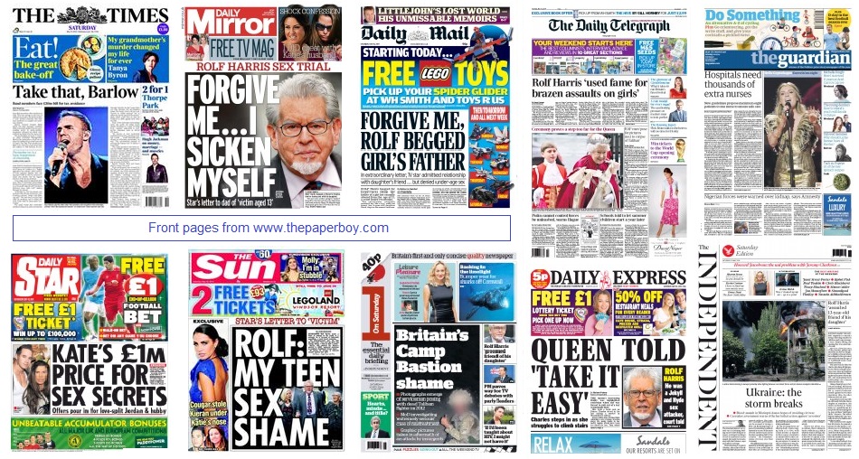 front pages 10-05-2014