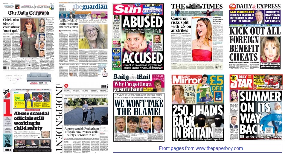 front pages 28-08-14