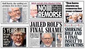 rolf harris front pages