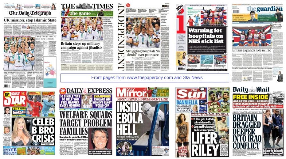 front pages 18-08-14