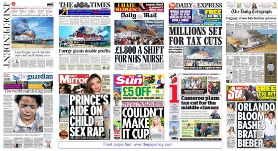 front pages 31-07-14