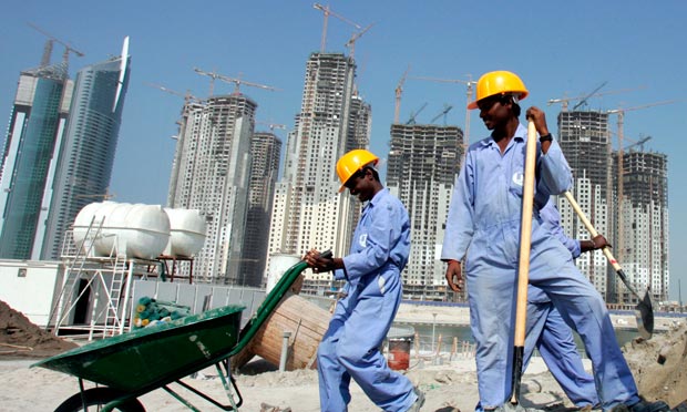 Migrant workers preparing for the 2022 World Cup in Qatar