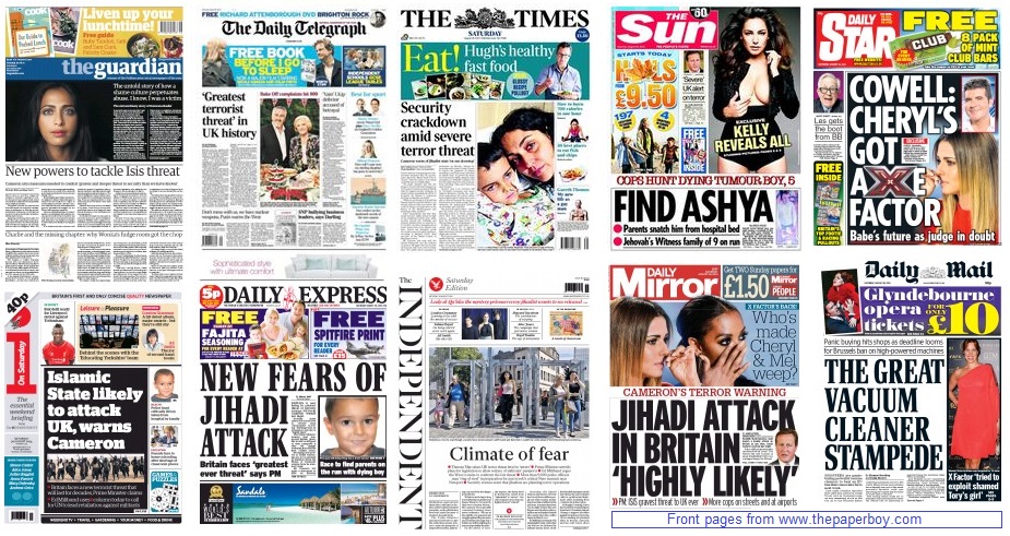 front pages 30-08-14