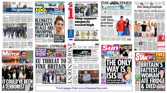 front pages 28-10-14