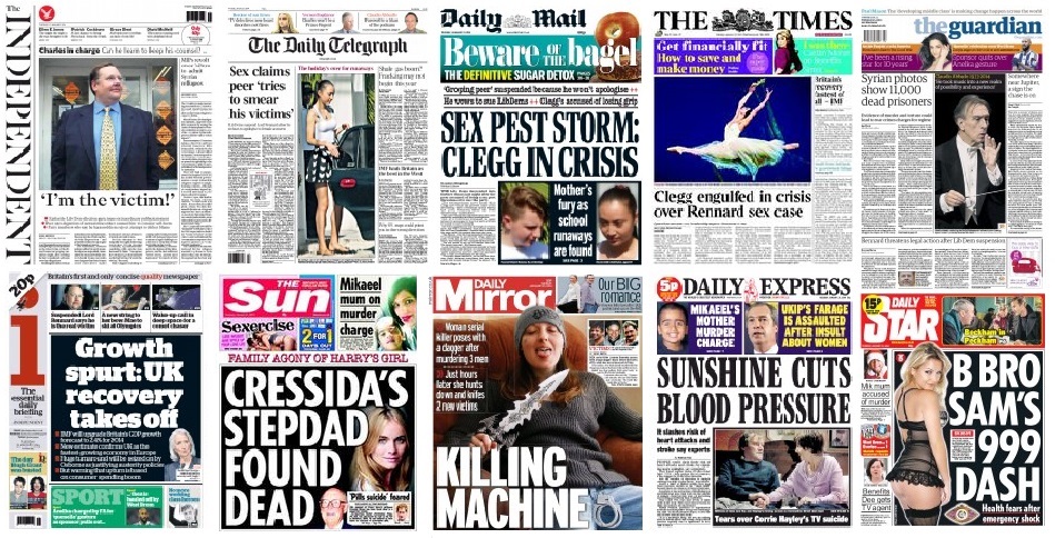 National front pages 21/1/14