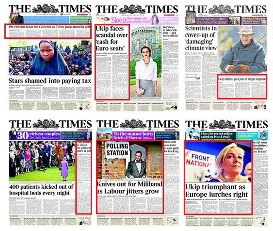 Times front pages