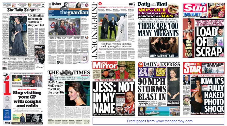 Front pages 14-11-14