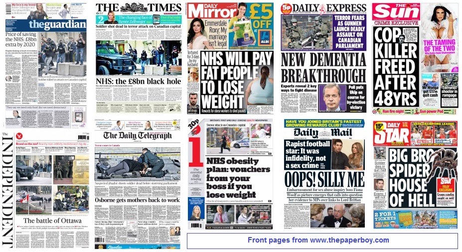 front pages 23-10-14