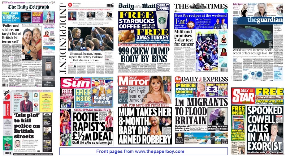 Front pages 18-10-14