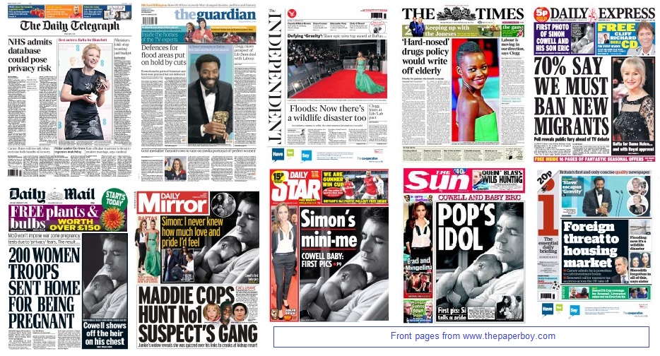 National front pages 17/2/14