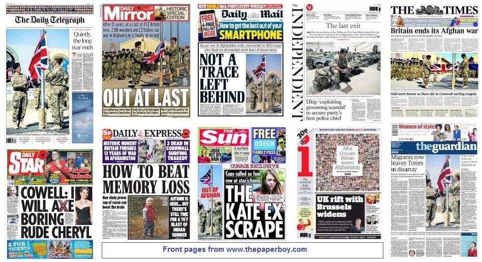 front pages 27-10-14