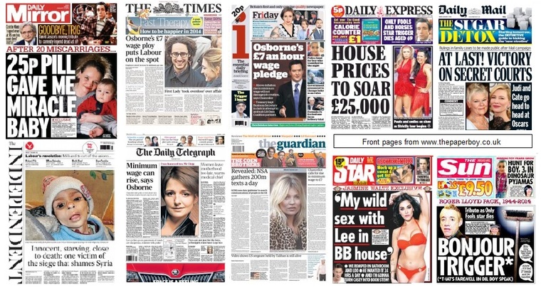 National front pages 17/1/14