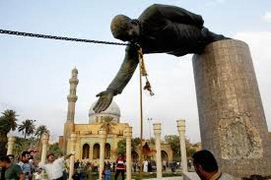 Saddam statue toppled
