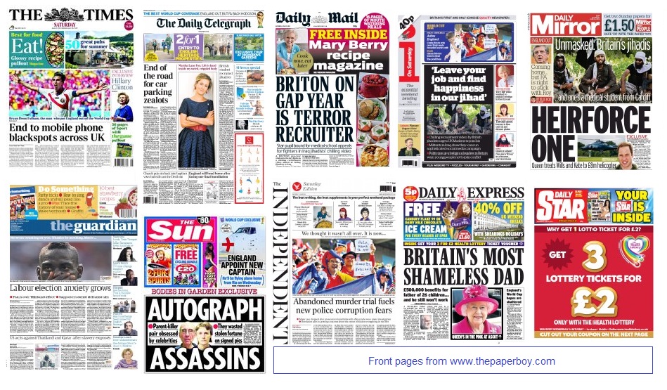 front pages 21-06-2014