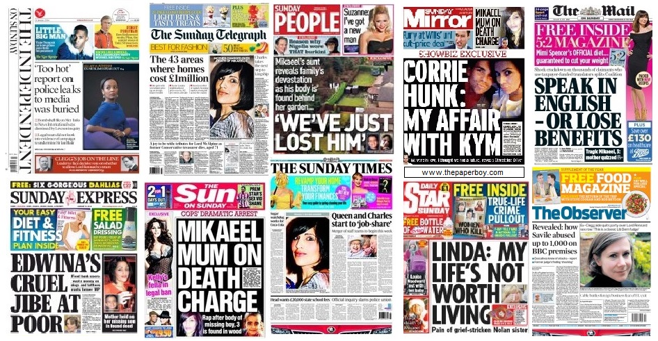 Nationl front pages 19/1/14