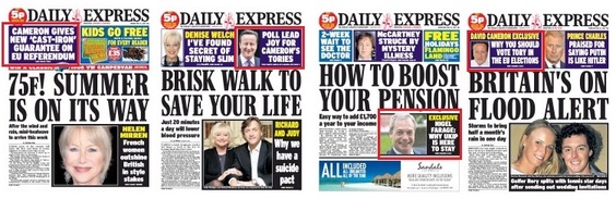 Express front pages