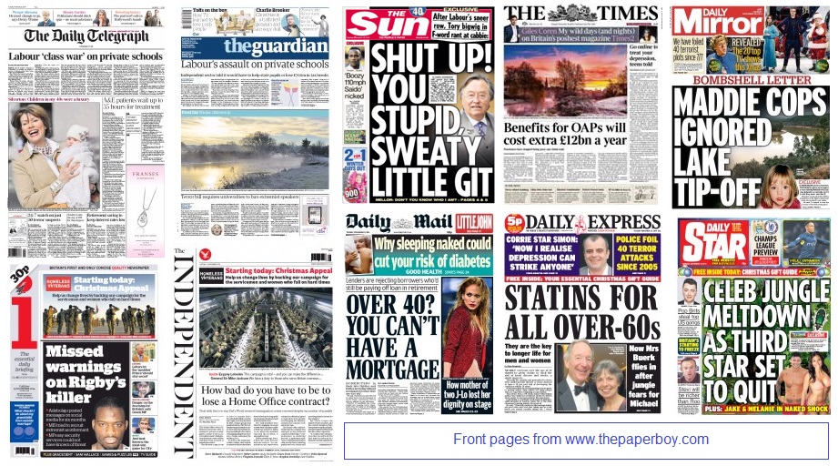 front pages 25-11-14