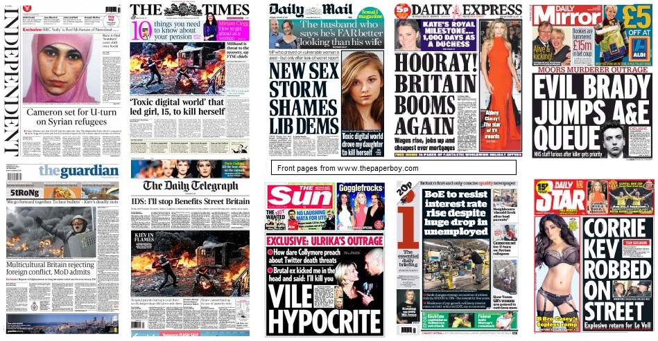 National front pages 23/1/14