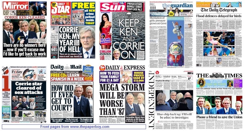 National front pages 07/02/2014