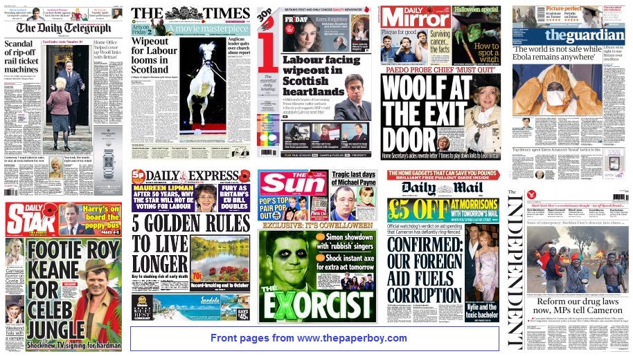 front pages 31-10-14